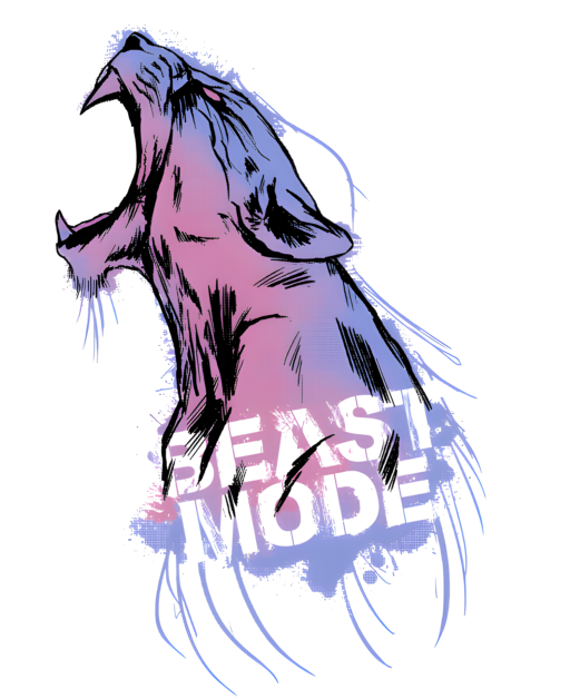 Beast Mode Oversized T-shirt Cyan