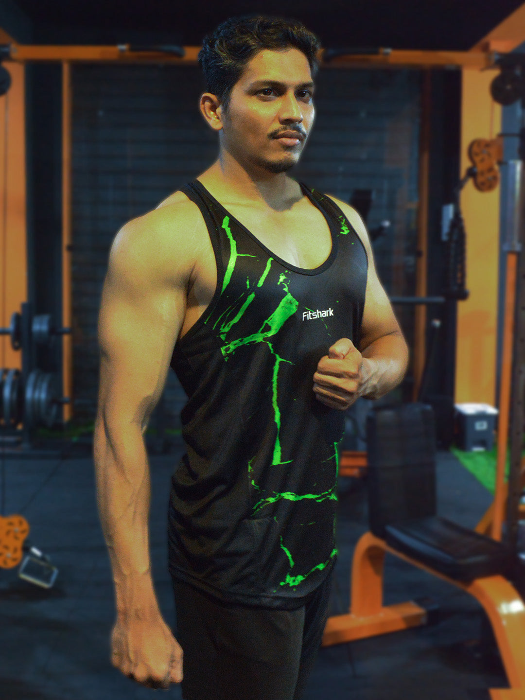 Green Tie-Dye Stringer