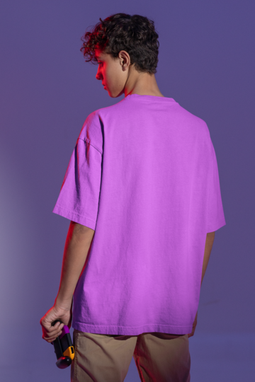 Solid Oversized T-shirt Lavender