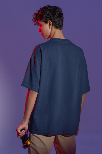 Solid Oversized T-shirt Navy