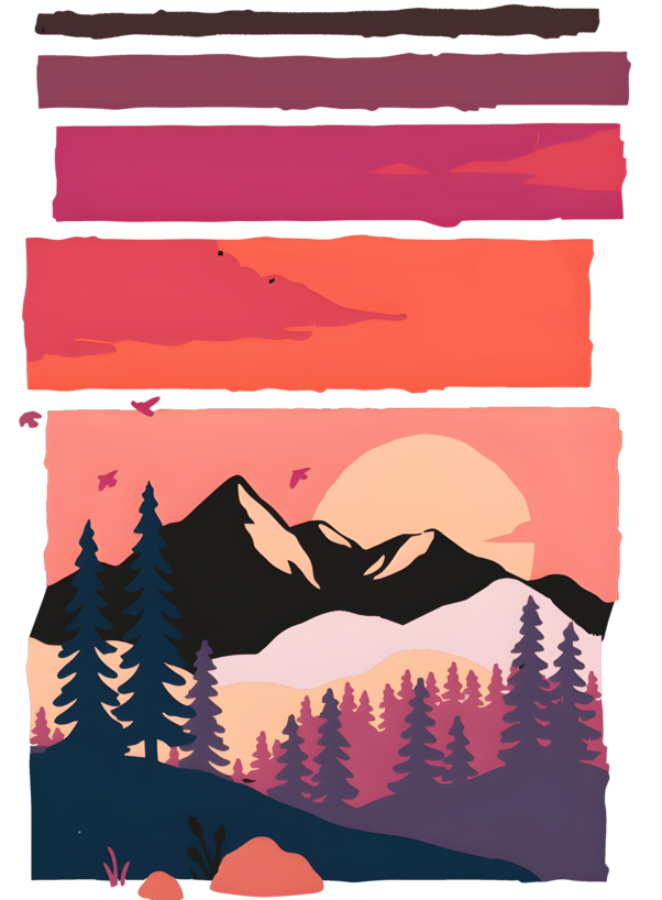 Sunset T-shirt Navy