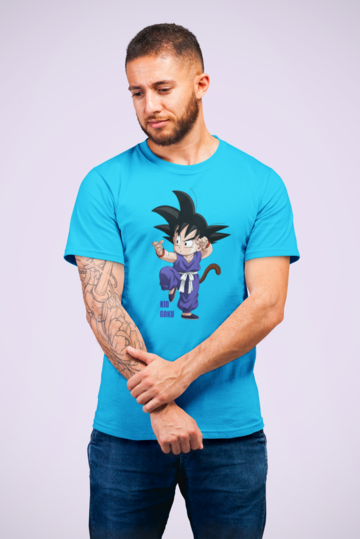 Kid Goku T-shirt Blue - Main Image