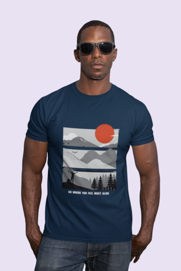 Feel Alive T-shirt Navy