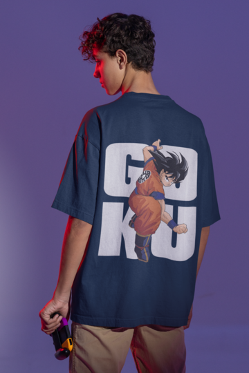 Goku Oversized T-shirt Navy