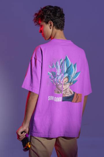 Son Goku Oversized T-shirt Lavender