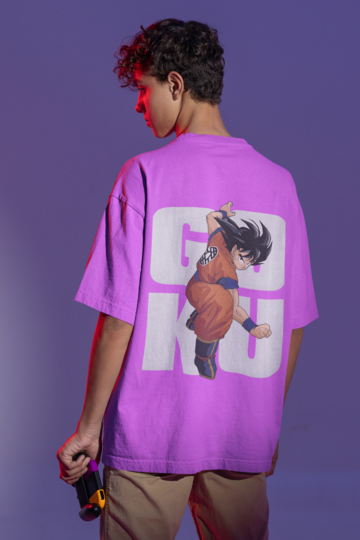 Goku Oversized T-shirt Lavender