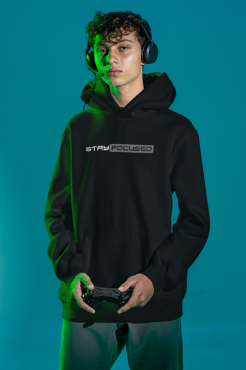 Stay Focused Hoodie Black