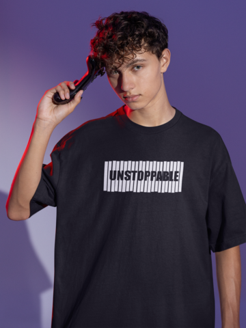 Unstoppable Oversized Tee Black