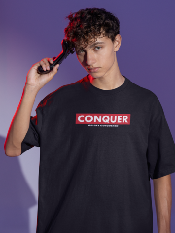 Conquer Oversized tee Black