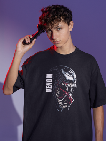 Venom Oversized Tee Black