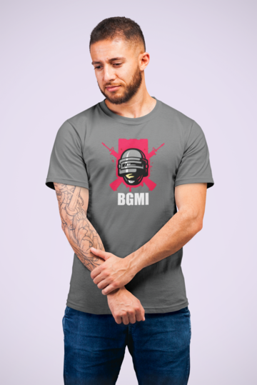 BGMI T-shirt Grey