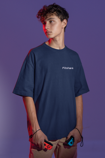 Solid Oversized T-shirt Navy