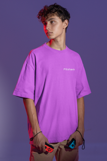 Solid Oversized T-shirt Lavender