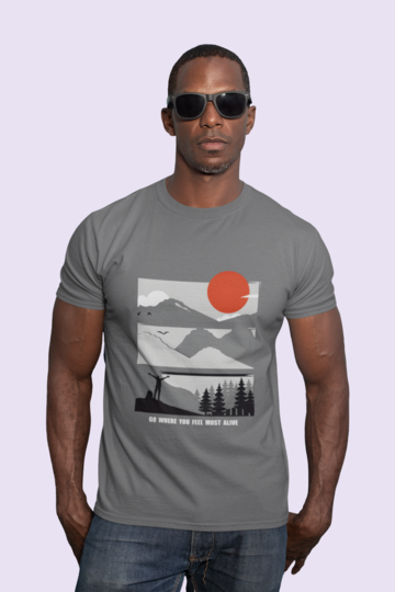 Feel Alive T-shirt Grey