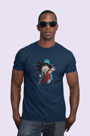 Angry Goku T-shirt Navy