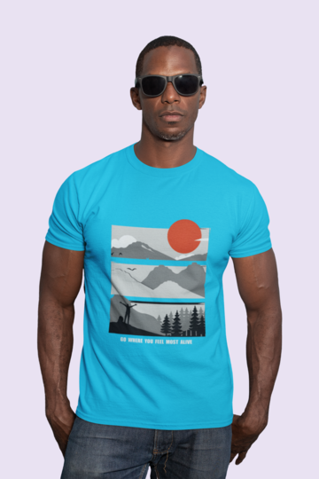 Feel Alive T-shirt Blue